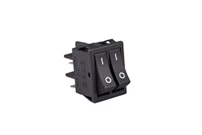 30*22mm Black Body 1NO+1NO w/o Illumination with Terminal (0-I) Marked Black A12 Series Rocker Switch